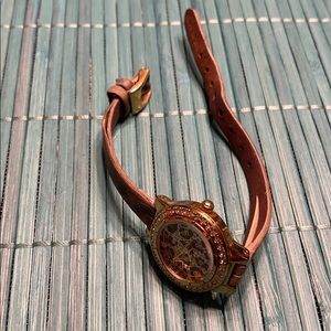 Mini Leopard Print GUESS watch w/ crystals